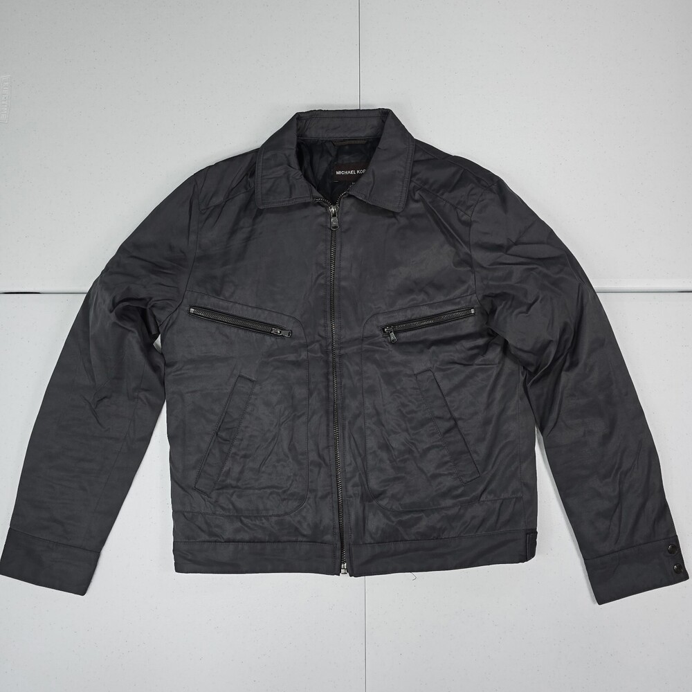 Michael Kors Gray Full-Zip Harrington/Bomber Jacket Men M